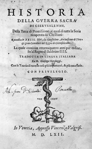 Lot 1360, Auction  101, Wilhelm von Tyros, Historia della guerra sacra de Gierusalemme, 