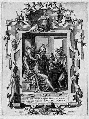 Lot 5067, Auction  101, Coornhert, Dirk Volkertsz., Die Allegorie von Habgier und Geiz