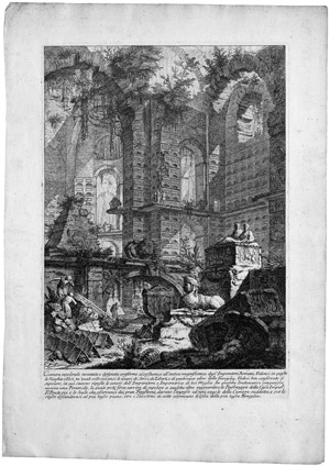 Lot 5409, Auction  101, Piranesi, Giovanni Battista, Camera sepolcrale - Die Grabkammer mit der Sphinx