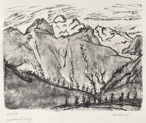 Lot 7158, Auction  101, Heckel, Erich, Verschneite Berge