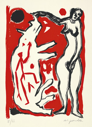Lot 7317, Auction  101, Penck, A. R., Frau mit Tier