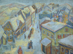 Lot 8226, Auction  101, Krauskopf, Bruno, Verschneite Kleinstadt