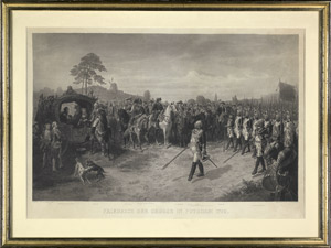 Lot 264, Auction  102, Oldermann, Friedrich, Friedrich der Große in Potsdam 1779