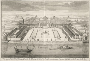 Lot 279, Auction  102, Böcklin , Johann Christoph, Monbijou Berlin. Vue générale de la Maison du plaisance