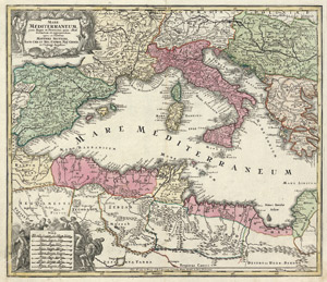 Lot 375a, Auction  102, Seutter, Matthäus, Mare mediterraneum. 