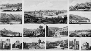 Lot 394, Auction  102, Zara, Getönte Lithographie mit 15 Ansichten