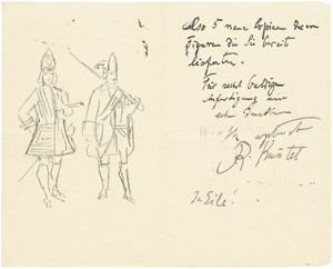 Lot 2515, Auction  102, Knötel, Richard, Brief 1900 mit 5 Bleistiftskizzen und 2 Beigaben