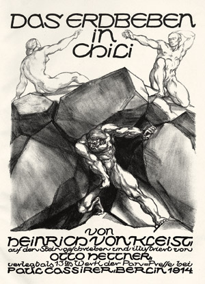 Lot 3384, Auction  102, Kleist, Heinrich von und Hettner, Otto, Das Erdbeben in Chili. Berlin, P. Cassirer, 1914. 