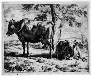 Lot 5310, Auction  102, Velde, Adriaen van de, Zwei Kühe unter einem Baum