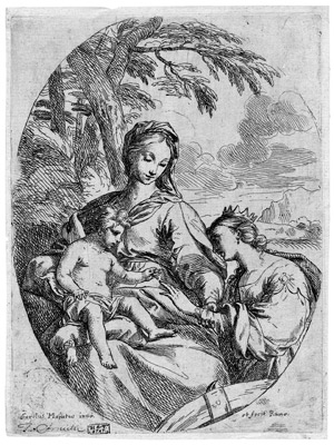 Lot 5693, Auction  102, Maratta, Carlo, Die mystische Vermählung der hl. Katharina