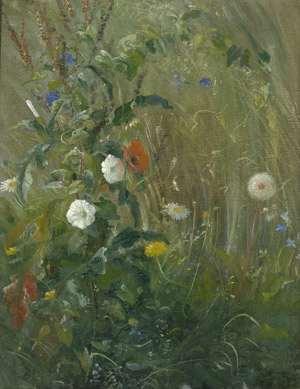 Lot 6108, Auction  102, Aagaard, Carl Frederik, Feldblumen- und Gräserstück mit Mohn, Löwenzahn und Kornblumen