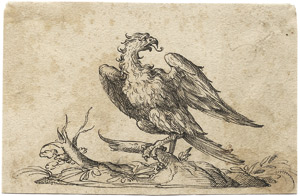 Lot 6299, Auction  102, Solis, Virgil, Adler, auf einem Baumstrunk