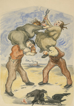 Lot 8326, Auction  102, Meidner, Ludwig, Zweikampf