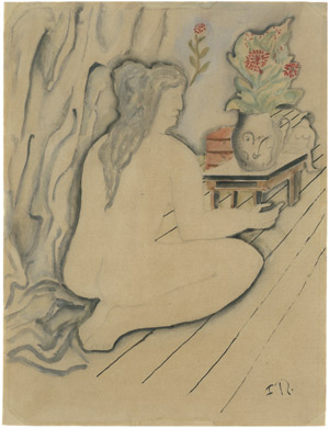 Lot 8404, Auction  102, Radziwill, Franz, Akt mit Blumen