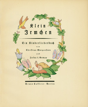 Lot 2448, Auction  103, Morgenstern, Christian, Klein Irmchen. Ein Kinderliederbuch