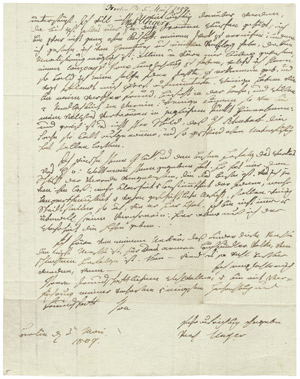 Lot 2637, Auction  103, Unger, Friederike, Brief 1809 an Göschen