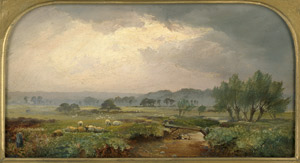 Lot 6122, Auction  103, Smith, Charles, Weite Flußlandschaft mit einer Schafherde