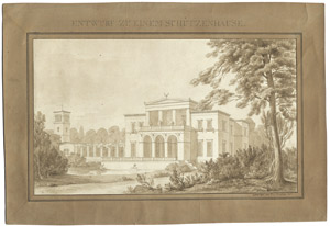 Lot 6342, Auction  103, Arnim, Ferdinand von, Entwurf zu einem Schützenhause
