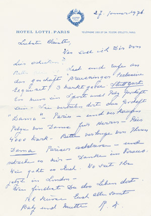 Lot 693, Auction  104, Nijinsky, Romola, 21 Briefe und Karten + Beigaben