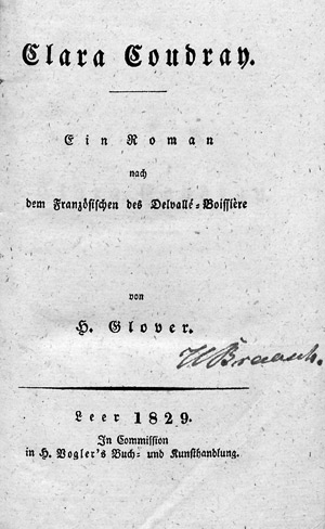 Lot 1714, Auction  104, Glover, H., Clara Coudray