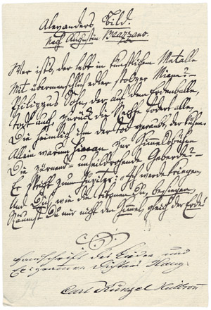 Lot 2547, Auction  104, Haug, Johann Christoph Friedrich, Gedicht + Beigabe