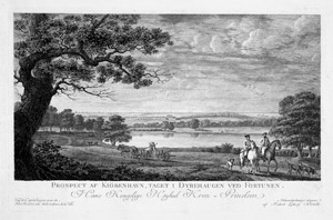 Lot 5307, Auction  104, Bradt, Frederik Ludvig, Prospect af Kiöbenhavn, taget i Dyrehaugen ved Fortunen