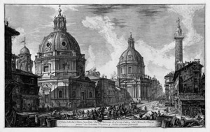 Lot 5381, Auction  104, Piranesi, Giovanni Battista, Veduta delle due Chiese, l'una della Madonna di Loreta l'altra del Nome di Maria