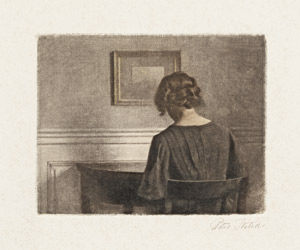 Lot 5485, Auction  104, Ilsted, Peter, Junges Mädchen an einem halbrunden Tisch sitzend 