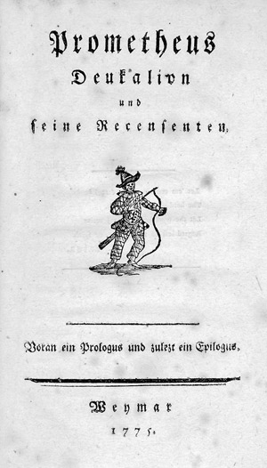 Lot 1679, Auction  105, Wagner, Heinrich Leopold, Prometheus Deukalion und seine Recensenten