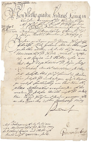 Lot 2367, Auction  105, Friedrich I., König in Preußen, Brief 1707