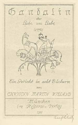 Lot 3630, Auction  105, Wieland, Chr. M. und Schott, R. - Illustr., Gandalin oder Liebe um Liebe