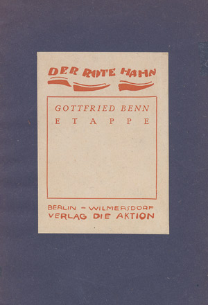 Lot 3661, Auction  105, Benn, Gottfried, Etappe