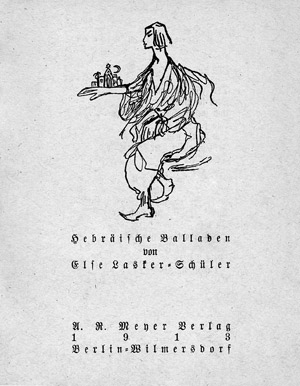 Lot 3772, Auction  105, Lasker-Schüler, Else, Hebräische Balladen