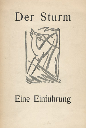 Lot 3857, Auction  105, Walden, Herwarth, Der Sturm. Eine Einführung