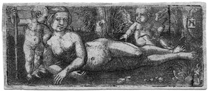 Lot 5532, Auction  105, Altdorfer, Albrecht, Liegende Venus mit Cupido