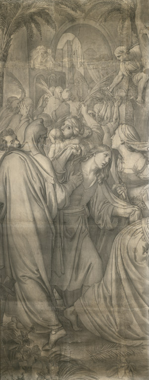 Lot 6394, Auction  105, Deutsch, um 1840. Christi Einzug in Jerusalem