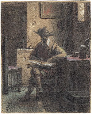 Lot 6431, Auction  105, Hosemann, Theodor, Don Quichotte in seinem Studierzimmer