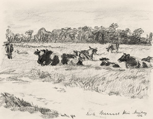 Lot 7230, Auction  105, Gruner, Erich, Liegende Kühe