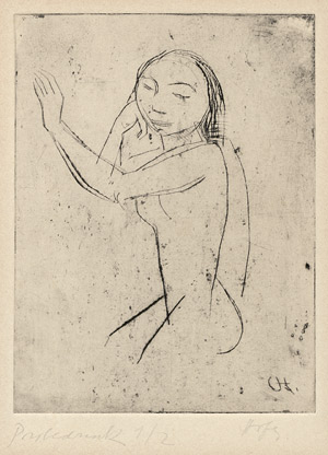 Lot 7258, Auction  105, Hofer, Karl, Weiblicher Halbakt mit erhobenen Armen