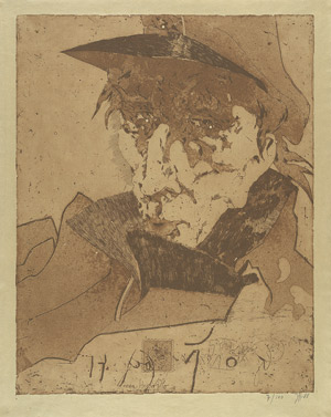 Lot 7287, Auction  105, Janssen, Horst, Portrait Heinz Adler und Selbstportrait