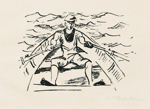 Lot 7435, Auction  105, Pechstein, Hermann Max, Italien, Reisebilder 9 (Der Ruderer)