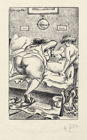 Lot 8335, Auction  105, Zille, Heinrich, Bollenjuste - Zwei Frauen
