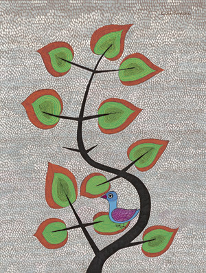 Lot 8612, Auction  105, Minami, Keiko, Oiseau sur la Branche (Bird on Branch)