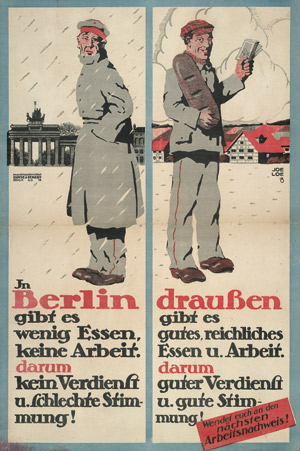 Lot 643, Auction  106, Löwenstein, Joe, In Berlin gibt es wenig Essen. Plakat