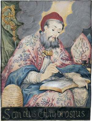 Lot 1019, Auction  106, Sanctus Ambrosius, Pergament-Miniatur. 