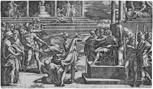 Lot 5070, Auction  106, Caraglio, Jacopo, Das Martyrium der hl. Petrus und Paulus