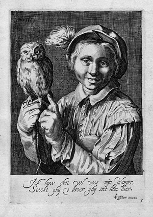 Lot 5321, Auction  106, Visscher, Claes Jansz., Junger Knabe mit Eule