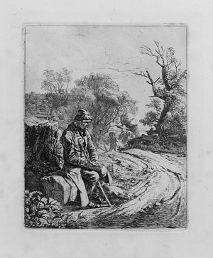 Lot 5502, Auction  106, Erhard, Johann Christoph, Der am Weg sitzende Greis