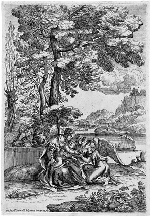 Lot 5731, Auction  106, Grimaldi, Giovanni Francesco, Landschaft mit der Flucht nach Ägypten