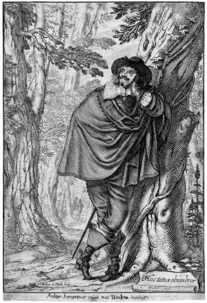 Lot 5769, Auction  106, Mellan, Claude, Heic tutus obumbror - James Howel an einem Baum lehnend